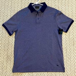 NWOT Emporio Armani Geo Contrast Collar Polo